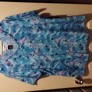 Winter themed Scrubs top